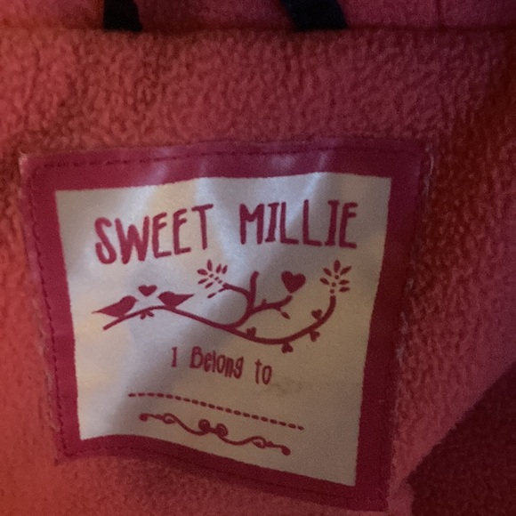 Sweet Millie navy with coloured circles rain jacket - Picture 3 of 4